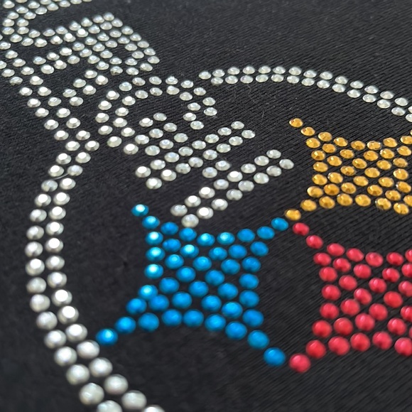 Pittsburgh Steelers Rhinestone Bling Cold Shoulder Top - Picture 5 of 8